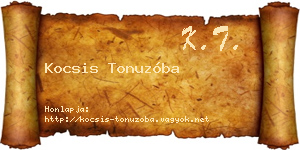 Kocsis Tonuzóba névjegykártya